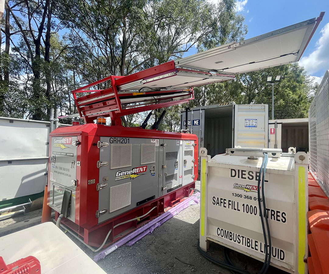 Hybrid Unit at Construction Site